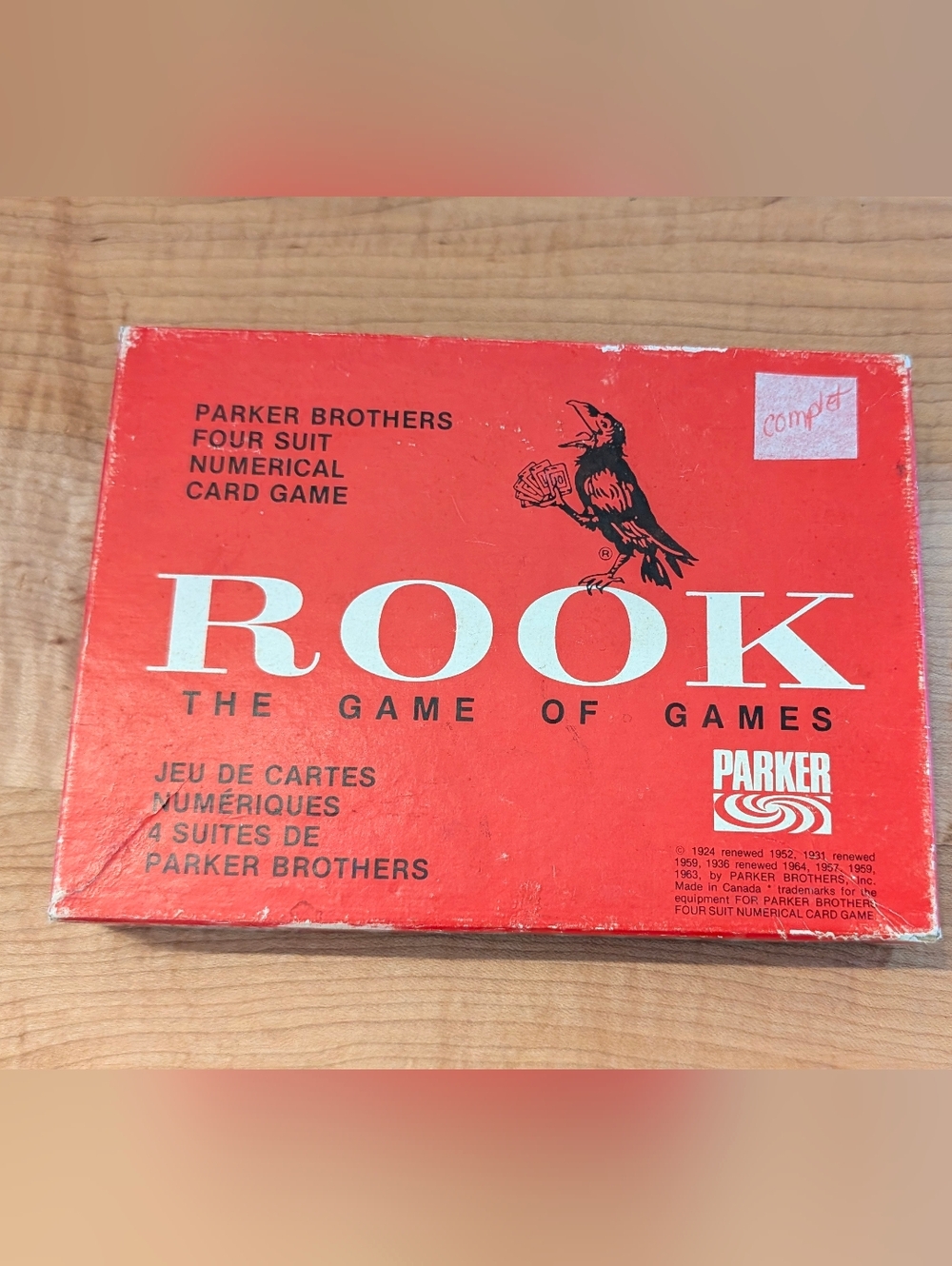 Vintage Parker Rook Card Game Box- Complete
